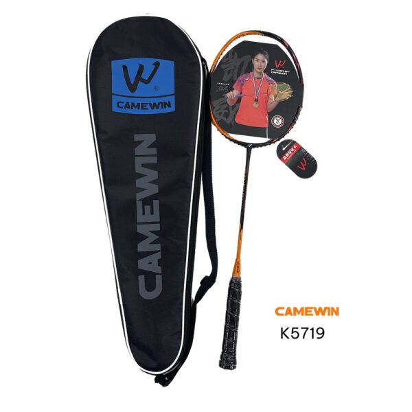 Vợt Cầu Lông CAMEWIN K5719 Màu Đen Cam - Thiết Kế Năng Động, Hiệu Suất Tối Ưu