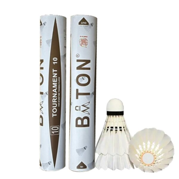 Quả cầu lông BATON No.10 – Trắng Nâu sang trọng, chuẩn thi đấu