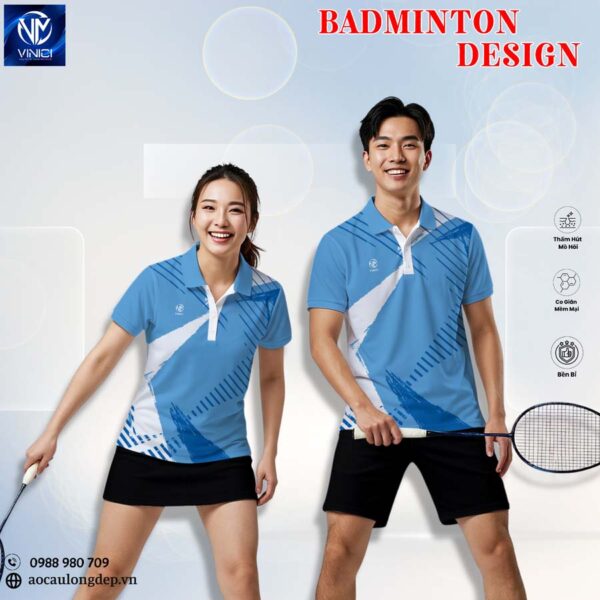 Bộ Quần Áo Cầu Lông Vinici Sport Xanh Dương Trẻ Trung