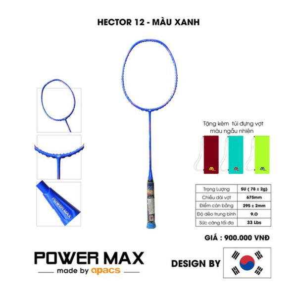 Vợt cầu lông HECTOR 12 – Xanh Năng Động