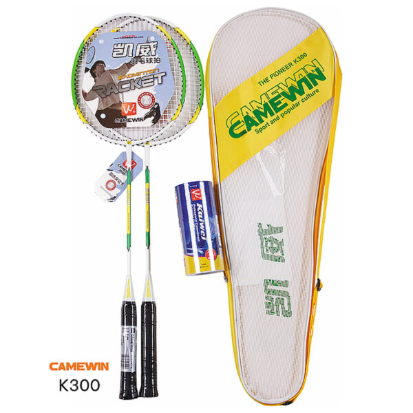 Vợt cầu lông CAMEWIN K300 vàng trắng – Tăng năng lượng, bứt phá thể lực